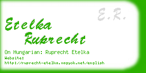 etelka ruprecht business card